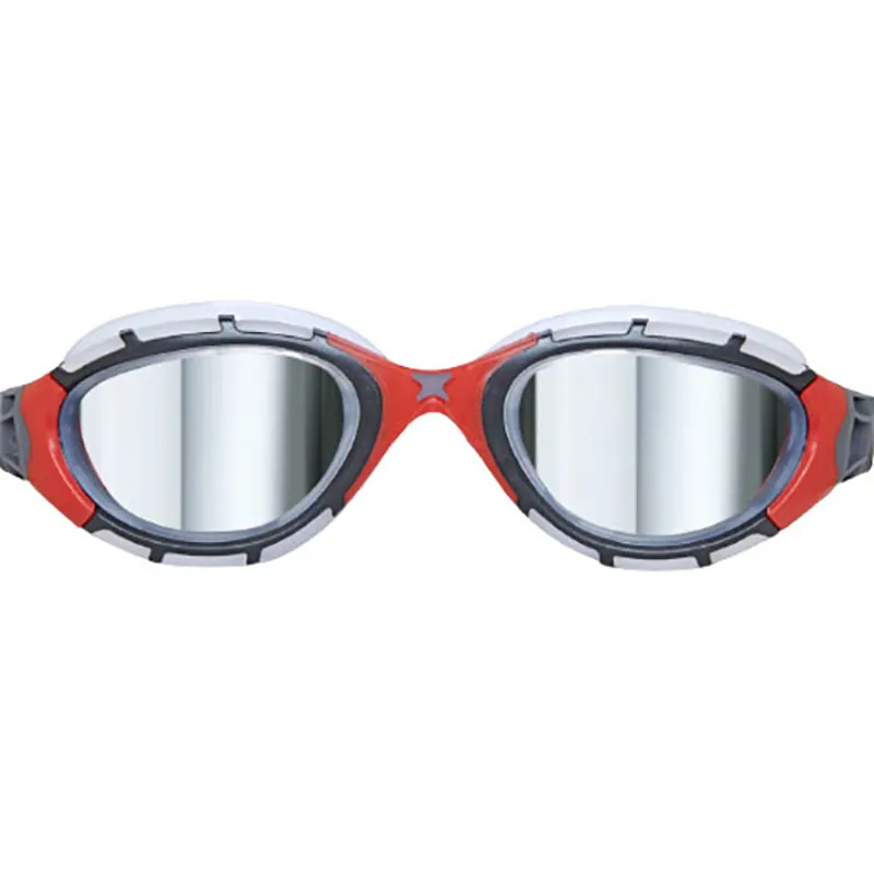 Zoggs Predator Flex Titanium Goggles Clear Red-1
